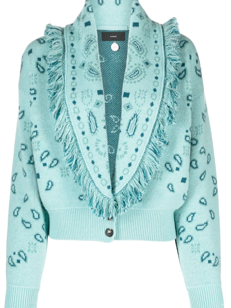 Cheap bomber bandana-jacquard Women Alanui cardigan 0804